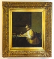 Schrijvend Meisje - kopie naar Joannes Vermeer